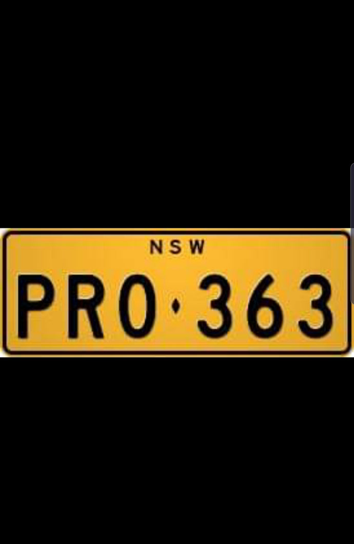 NSW PLATE - PRO-363 for sale